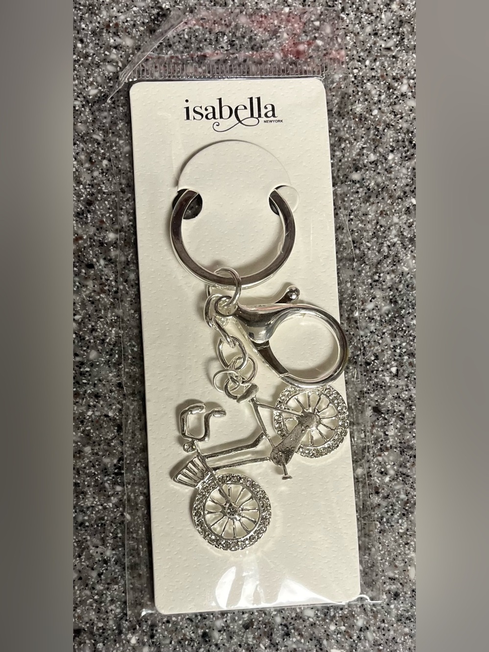Silver Bicycle Keychain